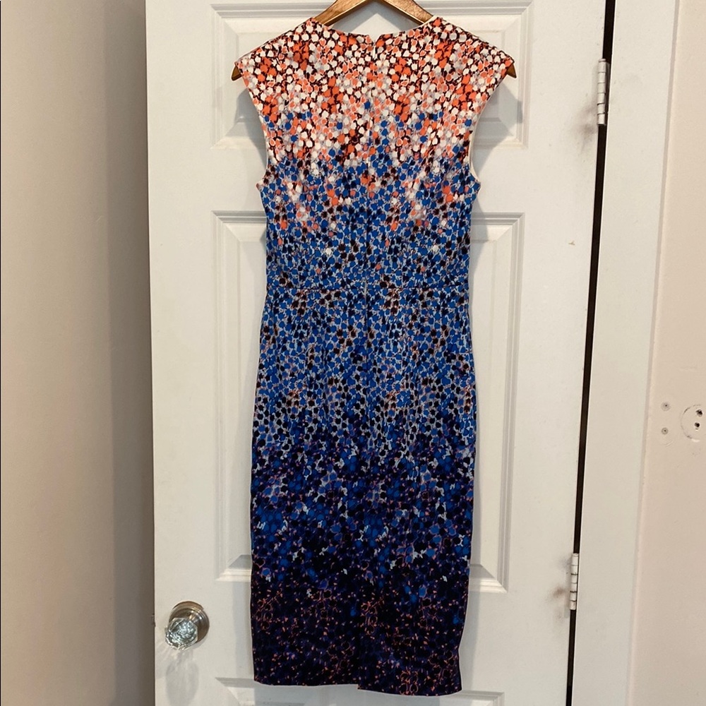 Gorgeous LK BENNETT London Vanessa Floral Tailored Dress Pink & Blue Size 4 - Picture 7 of 11